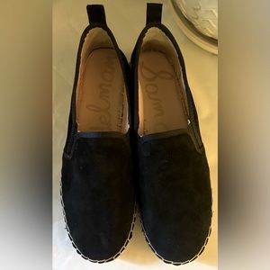 Sam Edelman, Carrin Black Espadrilles, Suede, Leather, Size8